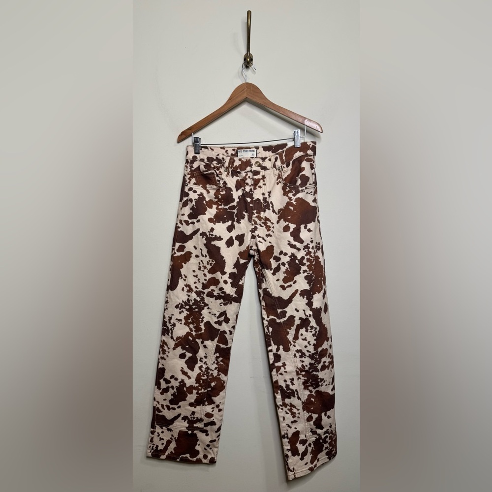 Free People Risk Taker Animal Print Jeans - Picture 5 of 8